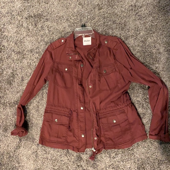 Cute maroon zip up jacket! - Picture 3 of 3